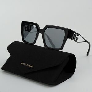 SALE! NEW D&G DG4446B 501/6G Black Gray Mirrored Black Square Women Sunglasses